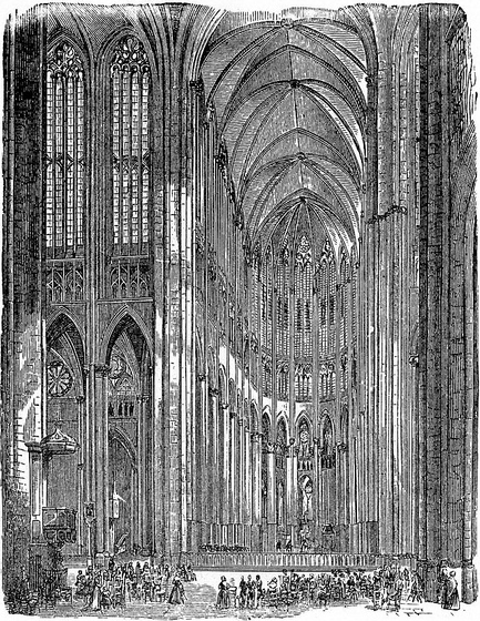 The interior of Beauvais cathedral by Wilhelm Lubke