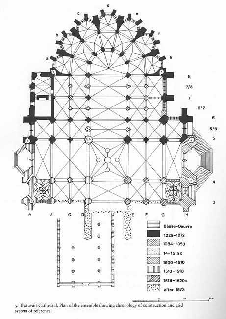 Plan of Beauvais cathedral