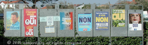 Posters in France for the European Constitution referendum