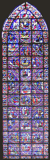 Stained glass window from Rouen cathedral