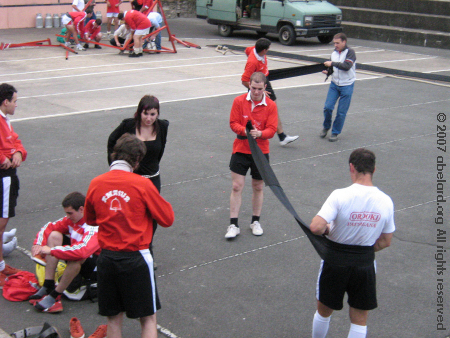 Basque Force team at Souraide: preparing for the tug-of-war