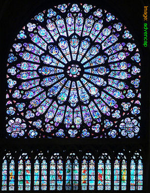 North transept rose window, Notre-Dame