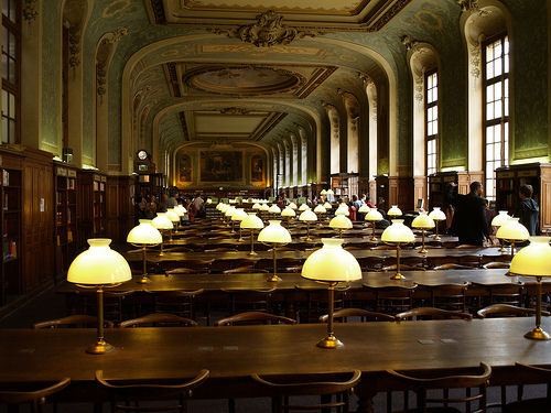 Reading room of the Sorbonne Library. Image: abac077