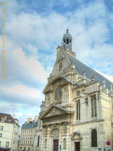 recent photograph of Saint-étienne-du-Mont Church, Paris