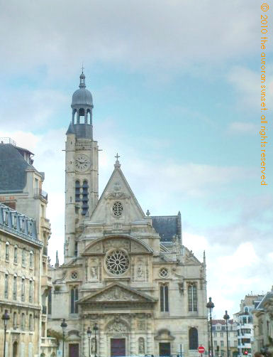 recent photograph of Saint-étienne-du-Mont Church, Paris