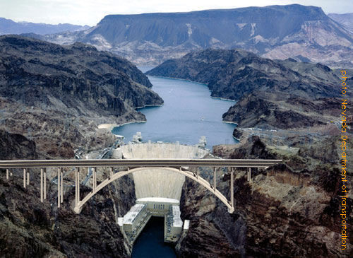 artist's impression of the completed bridge. Image: Nevada Dept of Transportation