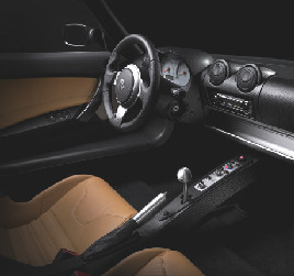 Cockpit of the Tesla Roadster