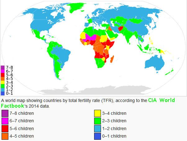 world fertility replacement rates