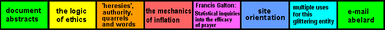 navigation bar ( eight equal segments) on 'The rise and fall of the Church of Rome (Roman Catholic Church) - abelard'
  page