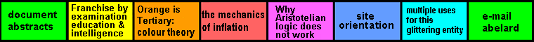 navigation bar ( eight equal segments) on 'EMU and inflation - a civil liberty issue - abelard'
  page