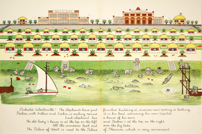 Celestville, the model town built by Babar the Elephant.