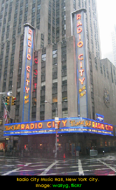 Radio City Music Hall, New York City. Image: wallyg, flickr