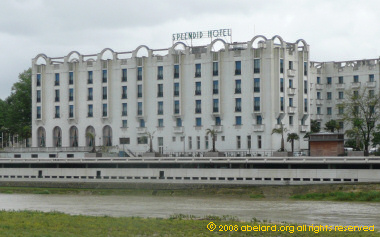 The Splendid hotel, on the banks of the River Adour at Dax, Les Landes