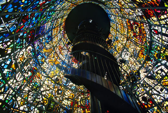 Symphonic Sculpture (1975) by Gabriel Loire at the Open-Air Museum, Hakone, Japan