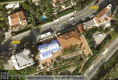 Google satellite map of the Chapelle de Rosaire, Vence
