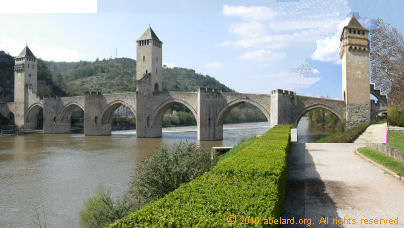 Photo-montage of the Valentré Bridge at Cahors.