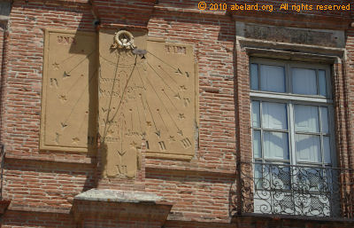 The 1808 sundial, Place Nationale, Montauban