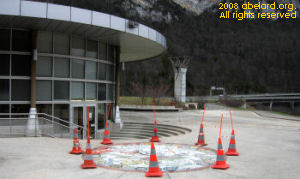 The Museum of Construction, with newly laid mosaic outside.