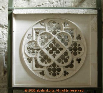 Maquette of the rose window's stone tracery
