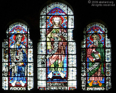 Prophets stained glass windows.