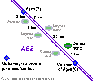 sketch map locating Dunes aire