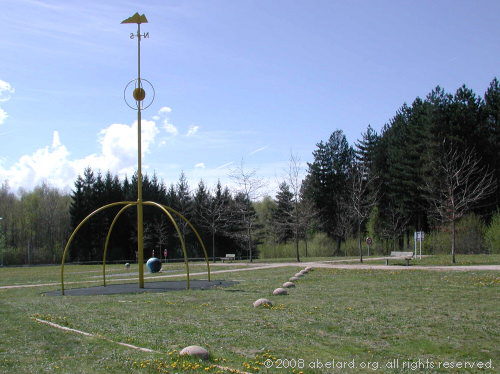 Astronomy themed play area at Pic du Midi aire, A64