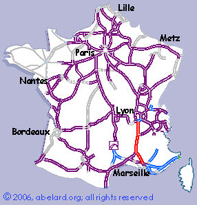 A7 autoroute between Lyon and Marseille