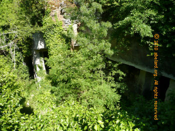 Looking into the former quarries