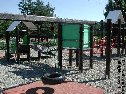 Play area at Les Pins aire,on the A89 autoroute