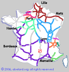 French motorways network from 2006