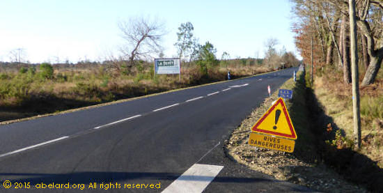 Ditches and verges on a newly retarmacked road.