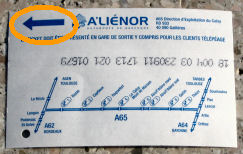 Autoroute péage ticket