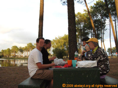 lunch by the lake at Gargails aire