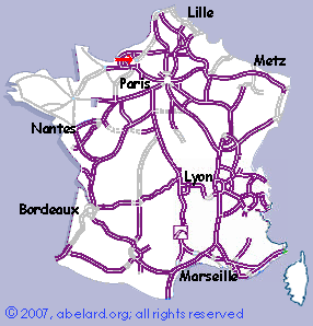 click for introduction to motorways/autoroutes of France