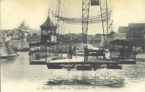 Nacelle (gondola) on the now defunct Marseilles transpoter bridge