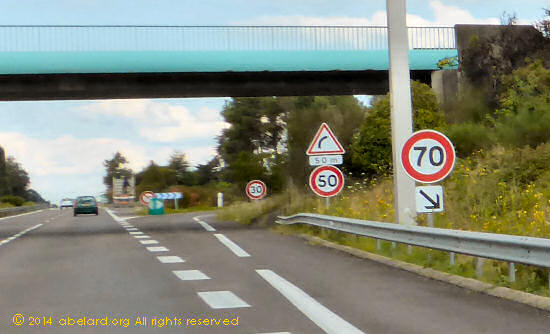 speed signs in France