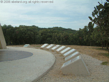 Information plaques at the Nef Solaire, Tavel