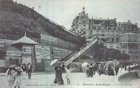 Mobile rampe at Biarritz, about 1906