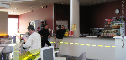 The snack bar in the Astralia building