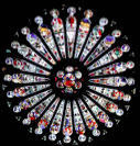 Rose window at Angers cathedral