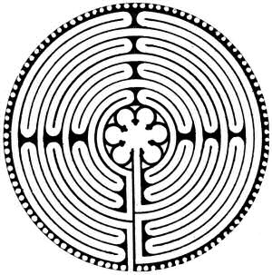 The labyrinth at Chartres - stylysied