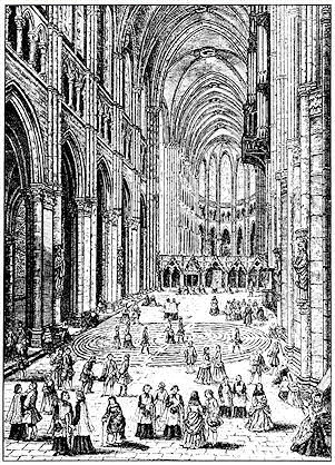 Labyrinth at Chartres, late 17th century