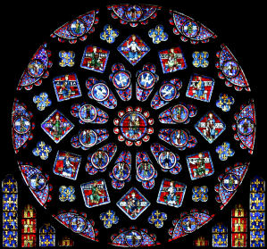 North rose at Chartres cathedral