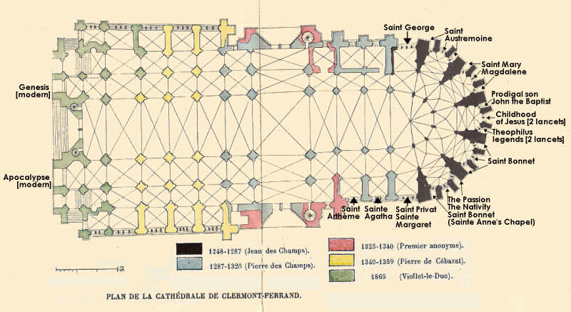 Plan of Clermont-Ferrand cathedral