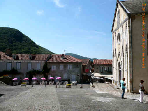 View from the cathedral, across the parvis and towards the town