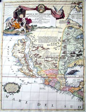 a sheet map made by Vincenzo Coronelli, which was used on the Marty terrestial globe.Image credit: cartaweb