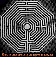 Amiens labyrinth drawn by Jules Gailhabaud