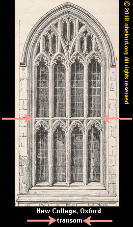 Transom at New College, Oxford