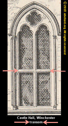 Transom at Castle Hall, Winchester