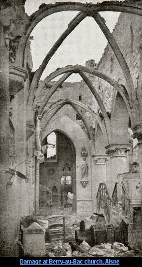 Ruins of Berry-au-Bac church, Aisne